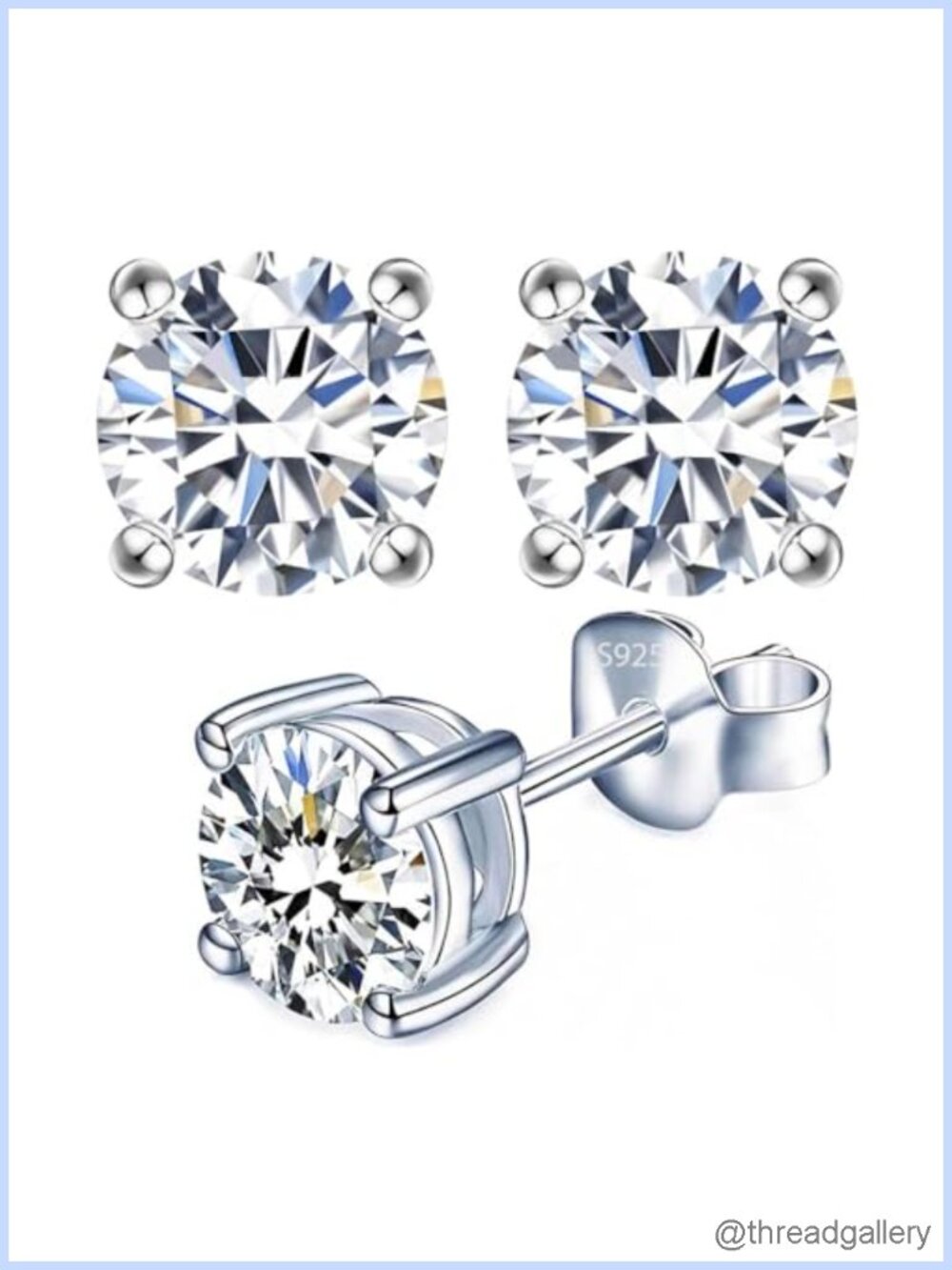 Sterling Silver 4mm CZ Stud Earrings Tiny Sparkle Everyday